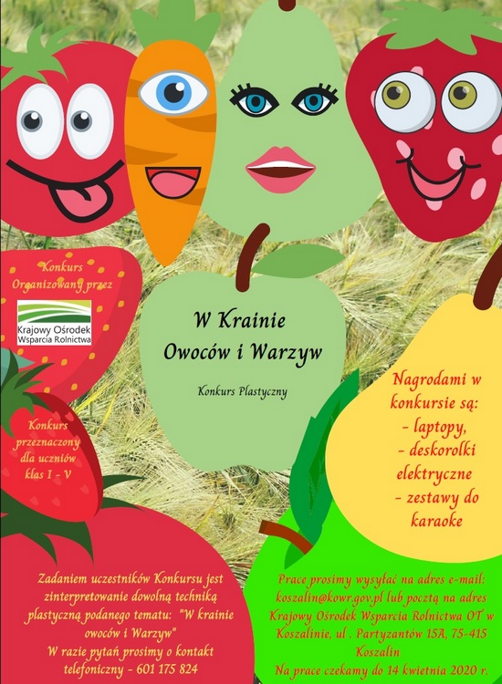 Konkurs plastyczny W Krainie Owocow i Warzyw