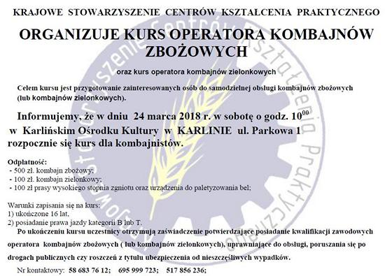 Kurs operatorow kombajnow zbozowych Karlino 24.03.2018 550px