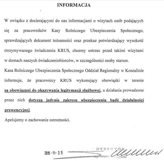 Informacja KRUS 27.11.2015 550