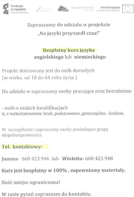 kurs j. angielskiego