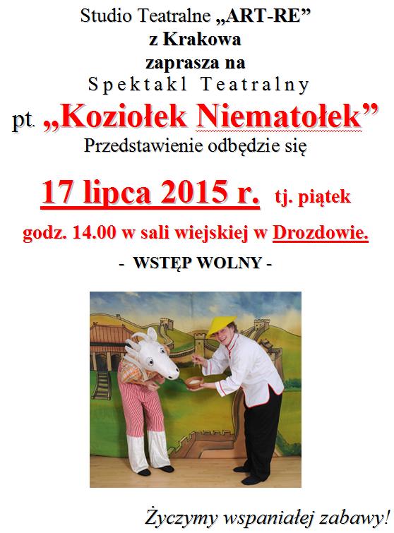 plakat Koziolek Niematolek 2015.07.17