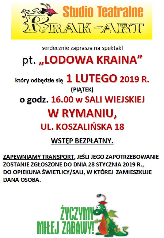 spektakl teatralny LODOWA KRAINA 2019.02.01