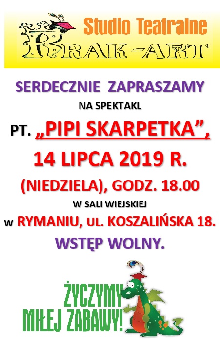 spektakl teatralny PIPI SKARPETKA 2019.07.14