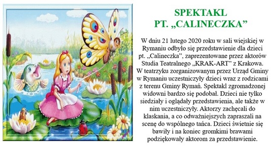 Spektakl Teatralny Calineczka artykul 2020.02.25 500px