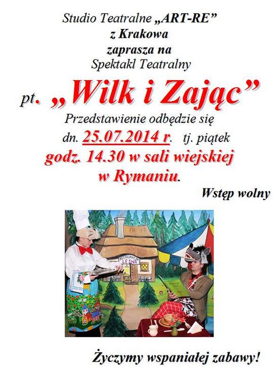 plakat Wilk i Zajac