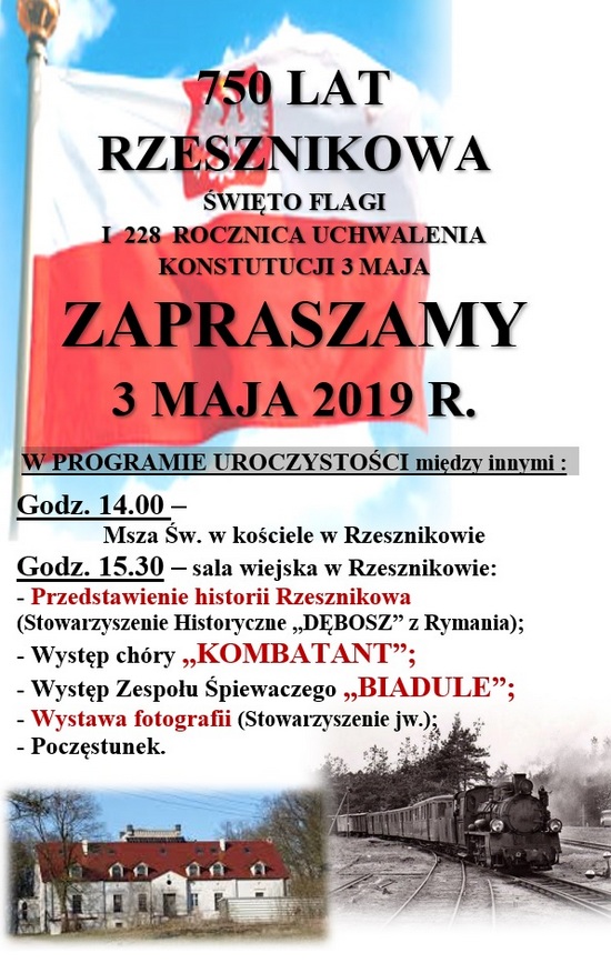 Swieto Flagi 3maja2019 RZESZNIKOWO